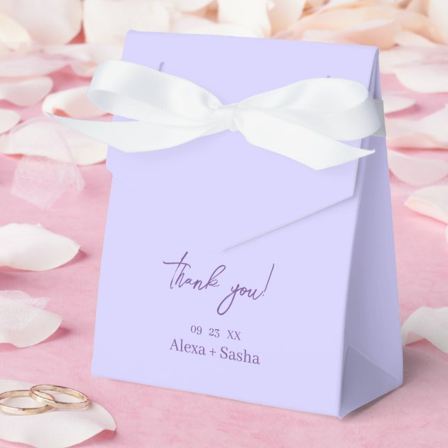 Caixinha De Lembrancinhas Elegante Lavanda Roxa Sólida (Casamento)
