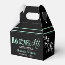 Elegante Mint e Black Wedding Hangover Kit