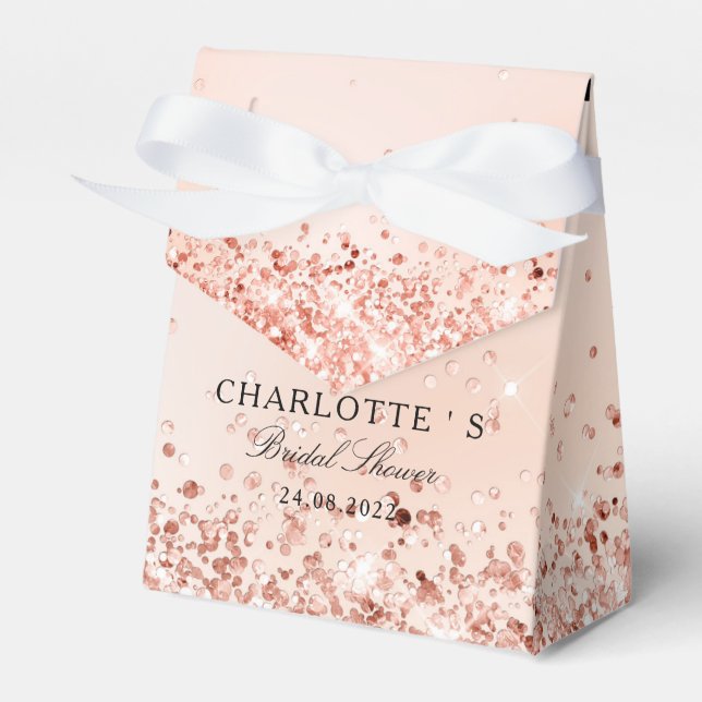 Caixinha De Lembrancinhas Elegante Modern Glitter Chá de panela Geschenkscha (Frente)