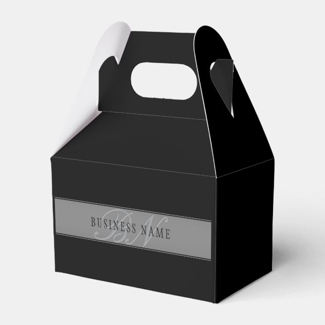 Caixinha De Lembrancinhas Elegante Nome Comercial de Roteiro Editável / Outr (Frente)