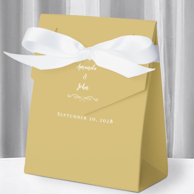 Caixinha De Lembrancinhas Elegante Obrigado A Casal De Casamento Dourado Con (Criador carregado)