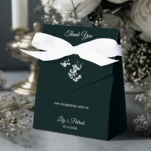 Elegante respiro de bebê verde esmeralda casamento