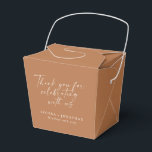 Caixinha De Lembrancinhas Elegante Terracota Letra Moderna Personalizada Agr<br><div class="desc">Caixa de Agradecimento Personalizada com Letra Moderna em Terracota</div>