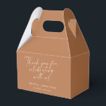 Caixinha De Lembrancinhas Elegante Terracota Letra Moderna Personalizada Obr<br><div class="desc">Caixa de Favor Obrigada com Terracota Elegante e Letra Moderna Personalizada</div>