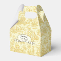 Elegante Toile de Jouy Amarela Clara Vintage