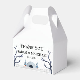 Caixinha De Lembrancinhas Elegante Winter Wonderland Snowflakes