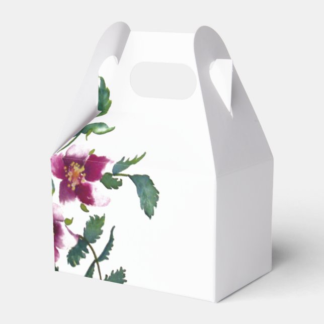 Caixinha De Lembrancinhas Elegantes flores silvestres modernas em aquarela r (Frente)