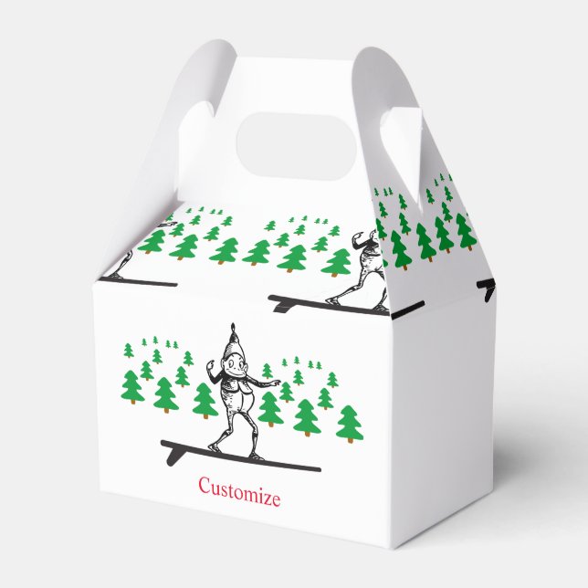 Caixinha De Lembrancinhas Elf em uma Surfboard Thunder_Cove (Frente)