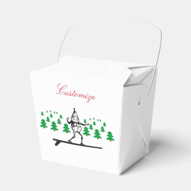 Caixinha De Lembrancinhas Elf em uma Surfboard Thunder_Cove (Frente)