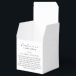 Caixinha De Lembrancinhas Ellesmere Uma Tradição Italiana 5 Amêndoas Sugared<br><div class="desc">Estas amêndoas açucaradas caixa de favoritos de casamento apresentam um design minimalista e um título de caligrafia. Personalize as marcas com seus nomes,  o cabeçalho do script não é editável. Para personalização mais avançada deste design,  basta selecionar o botão "Personalizar" acima.</div>