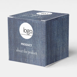 CAIXINHA DE LEMBRANCINHAS EMBALAGEM COM MARCA DE BUSINESS DENIM VINTAGE DARK