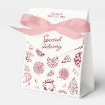 Engraçado chá de fraldas especial de pizza