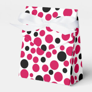 Caixinha De Lembrancinhas ervilhas negras vermelhas, retrô do fundo branco