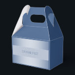 Caixinha De Lembrancinhas Escrita de Monograma Elegante e Editável | Azul<br><div class="desc">Totalmente personalizável e design de monograma elegante, edite como desejar!</div>