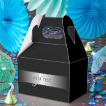 Caixinha De Lembrancinhas Escrita de Monograma Elegante e Editável | Preto<br><div class="desc">Totalmente personalizável e design de monograma elegante,  edite como quiser.</div>