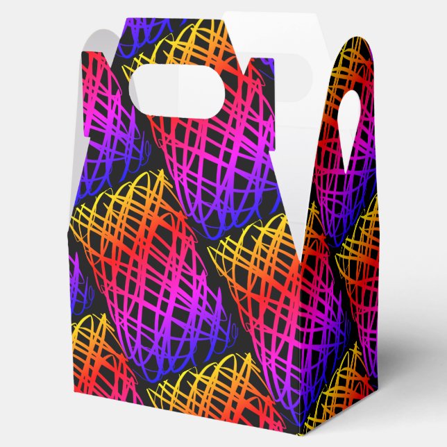 Caixinha De Lembrancinhas Escrivora Simples | Meia gota | Fundo Negro | (Aberto)