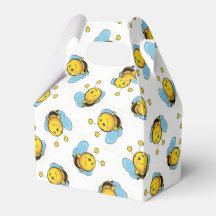 Espetáculo de abelha feliz e bonito, branco