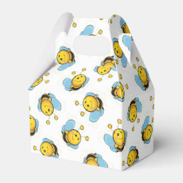 Caixinha De Lembrancinhas Espetáculo de abelha feliz e bonito, branco