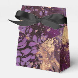 Caixinha De Lembrancinhas espiral de tinta dourada da íris: