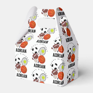 Caixinha De Lembrancinhas Esportes - Bolas Atléticas - Nome Personalizado An