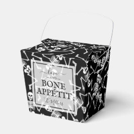 Caixinha De Lembrancinhas Esqueletos no Halloween Preto