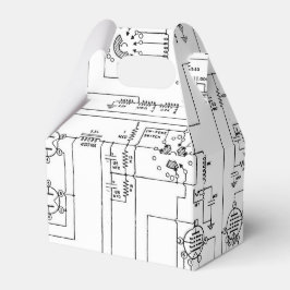 Caixinha De Lembrancinhas Esquemática do transmissor de rádio Vintage Ham