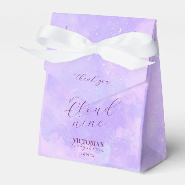 Caixinha De Lembrancinhas Estamos No Chá de fraldas Cloud Nine Tender (Frente)