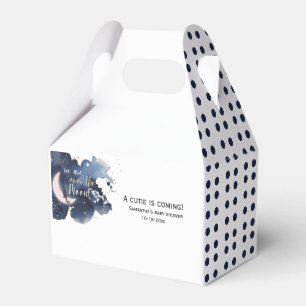 Caixinha De Lembrancinhas Estamos sobre o chá de fraldas azul da lua