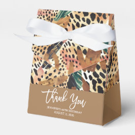 Caixinha De Lembrancinhas Estampas Coloridas Marrons de Pelos de Animais da 
