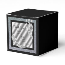 Estiletto de Glittery Silver e Streamers