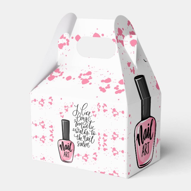 CAIXINHA DE LEMBRANCINHAS ESTILO DE SALÃO DO UNHAS (Frente)