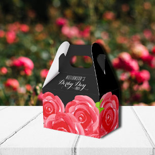 Caixinha De Lembrancinhas Estilo Gable Derby Floral do Rosa vermelha