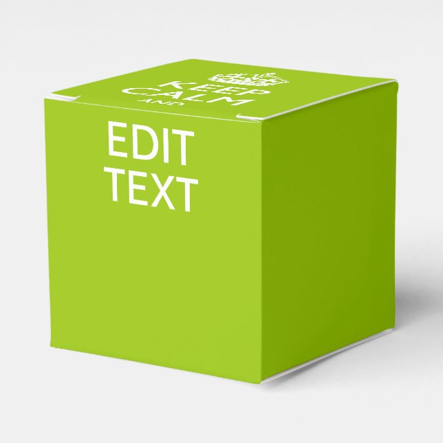 Caixinha De Lembrancinhas Estilo Verde Android Mantenha-Se Calmo E O Texto (Frente)