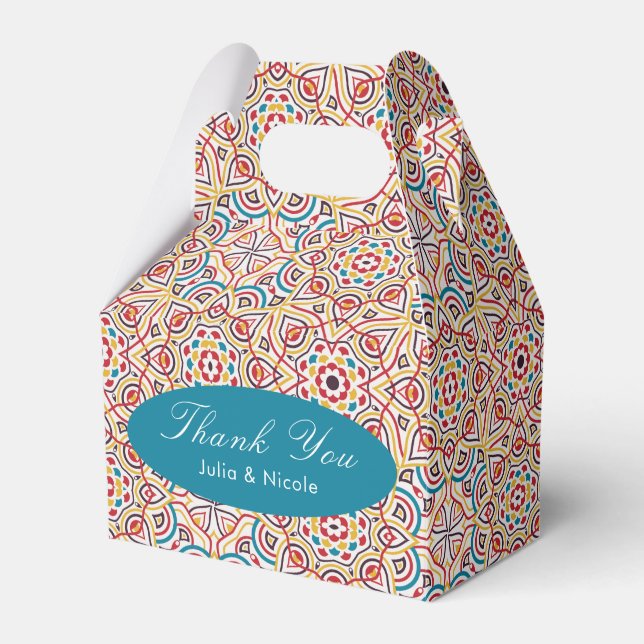 Caixinha De Lembrancinhas Estilos Geométricos Estilhará Casamento Metálico d (Frente)