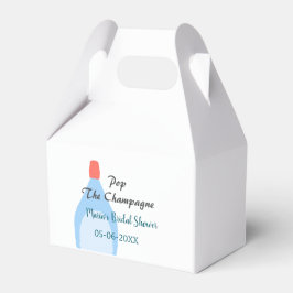 Caixinha De Lembrancinhas Estoure o champanhe azul chá de noiva adicionar no