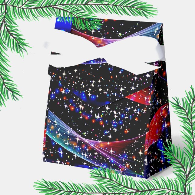 Caixinha De Lembrancinhas Estrelas da Gliteria do Marinho Elegante, Azul, Na (Criador carregado)