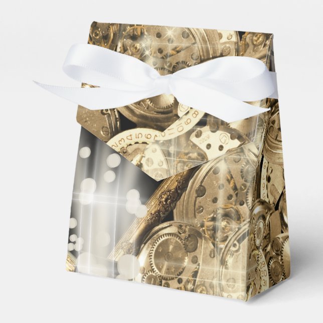 Caixinha De Lembrancinhas Estrelas de Hollywood a ouro preto (Frente)