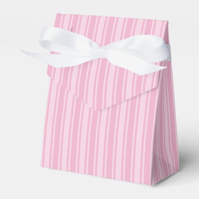 Caixinha De Lembrancinhas Estrias de doces cor-de-rosa pálido (Frente)
