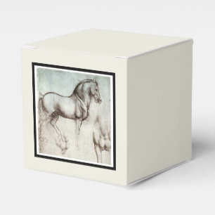 Caixinha De Lembrancinhas Estudo Da Vinci Horse Renascance Sketch Belas Arte