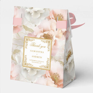 Caixinha De Lembrancinhas Eterno Blush Ivory Dourado Casamento Obrigado Caix