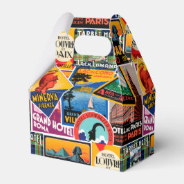 Caixinha De Lembrancinhas Etiquetas de Viagem Antigas