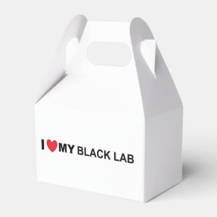 Caixinha De Lembrancinhas Eu amo meu laboratório negro