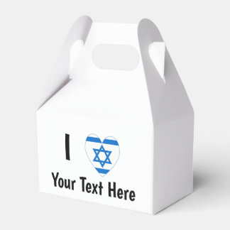 Caixinha De Lembrancinhas Eu (Coração da Bandeira Israelense) Seu Texto