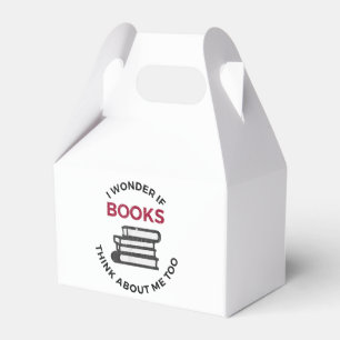Caixinha De Lembrancinhas Eu Me Pergunto Se Os Livros Pensam Em Mim Também -