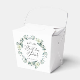 Caixinha De Lembrancinhas Eucalipto Verde Deixa Festa de aniversário Botânic
