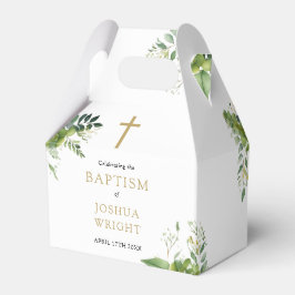 Caixinha De Lembrancinhas Eucalyptus Greenery Baptism Christening
