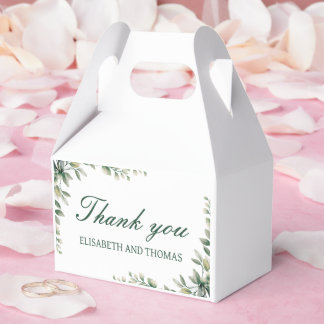 Caixinha De Lembrancinhas Eucalyptus leaves botanical wedding favour box 