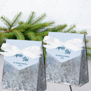 Caixinha De Lembrancinhas Evento de Casamento Snowy Mountain Forest Apres