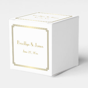 Caixinha De Lembrancinhas Excelente Gatsby Art Deco White Weding Boxes