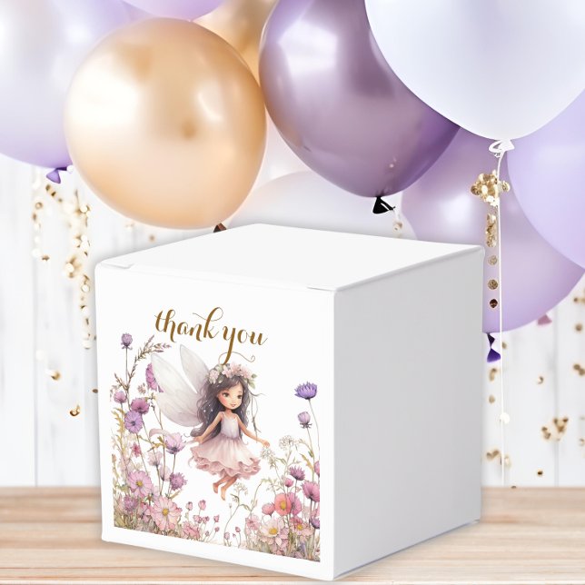 Caixinha De Lembrancinhas Fada Lavanda flor silvestre pixie aniversário (Criador carregado)